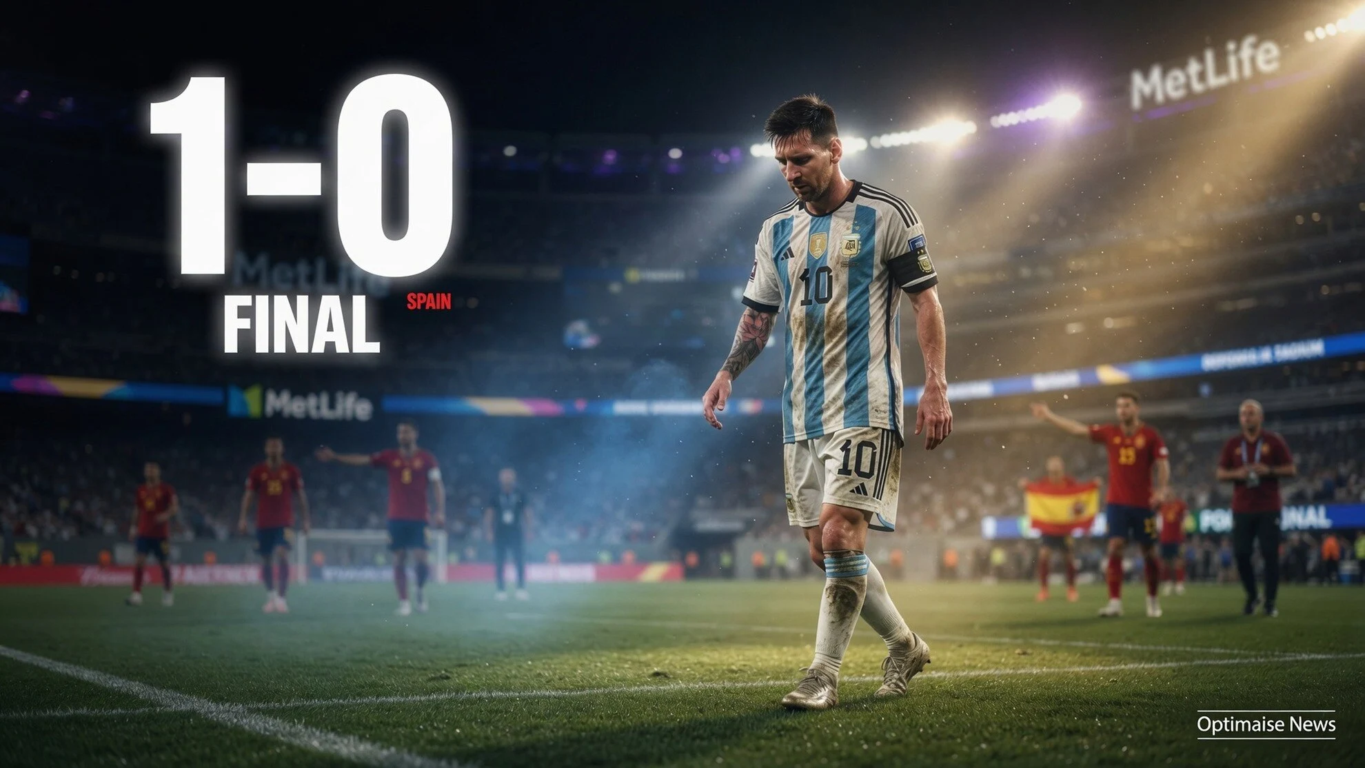 Messi Nol Kontribusi, Spanyol Tekuk Argentina 1-0 di Final