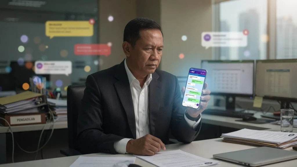 Isi Chat Bank yang Ditunjukkan sebagai Bukti