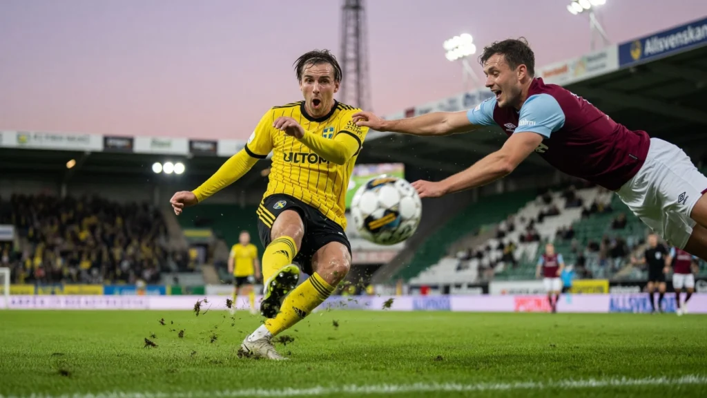 Duel striker di laga Mjallby vs Vasteras SK