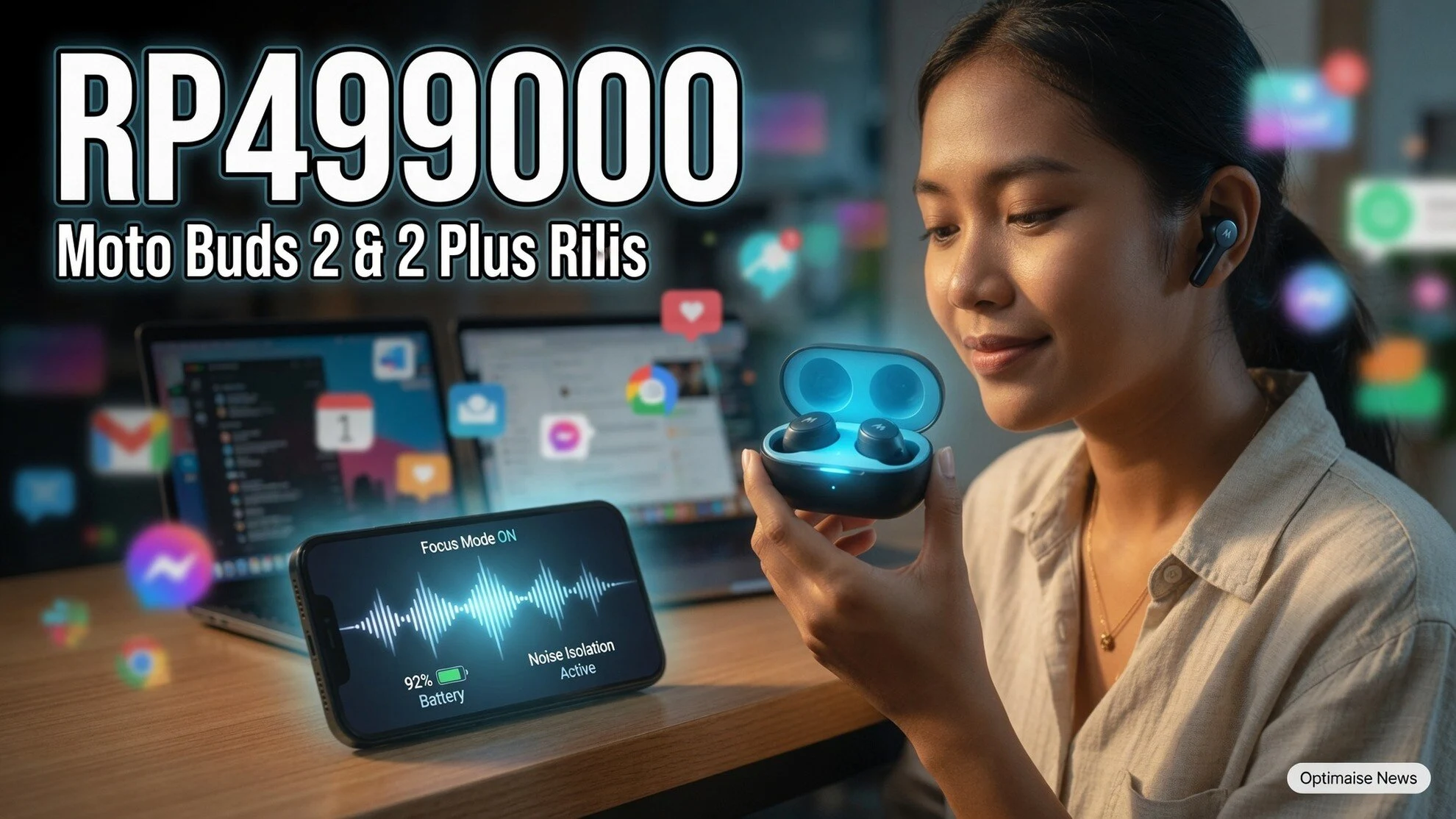 Moto Buds 2 & 2 Plus Rilis di RI Mulai Rp499.000