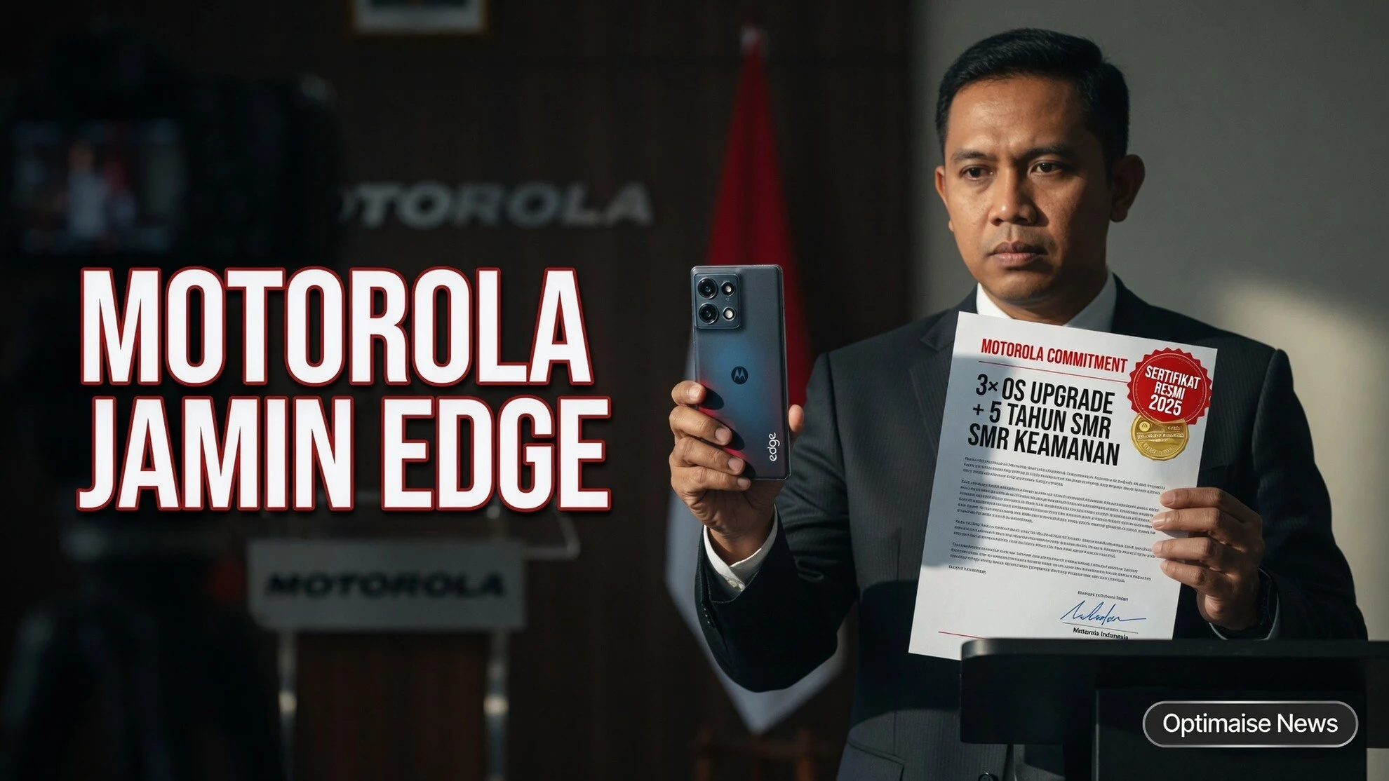 Motorola Jamin Edge 70 Max 3 OS dan 5 Tahun Keamanan