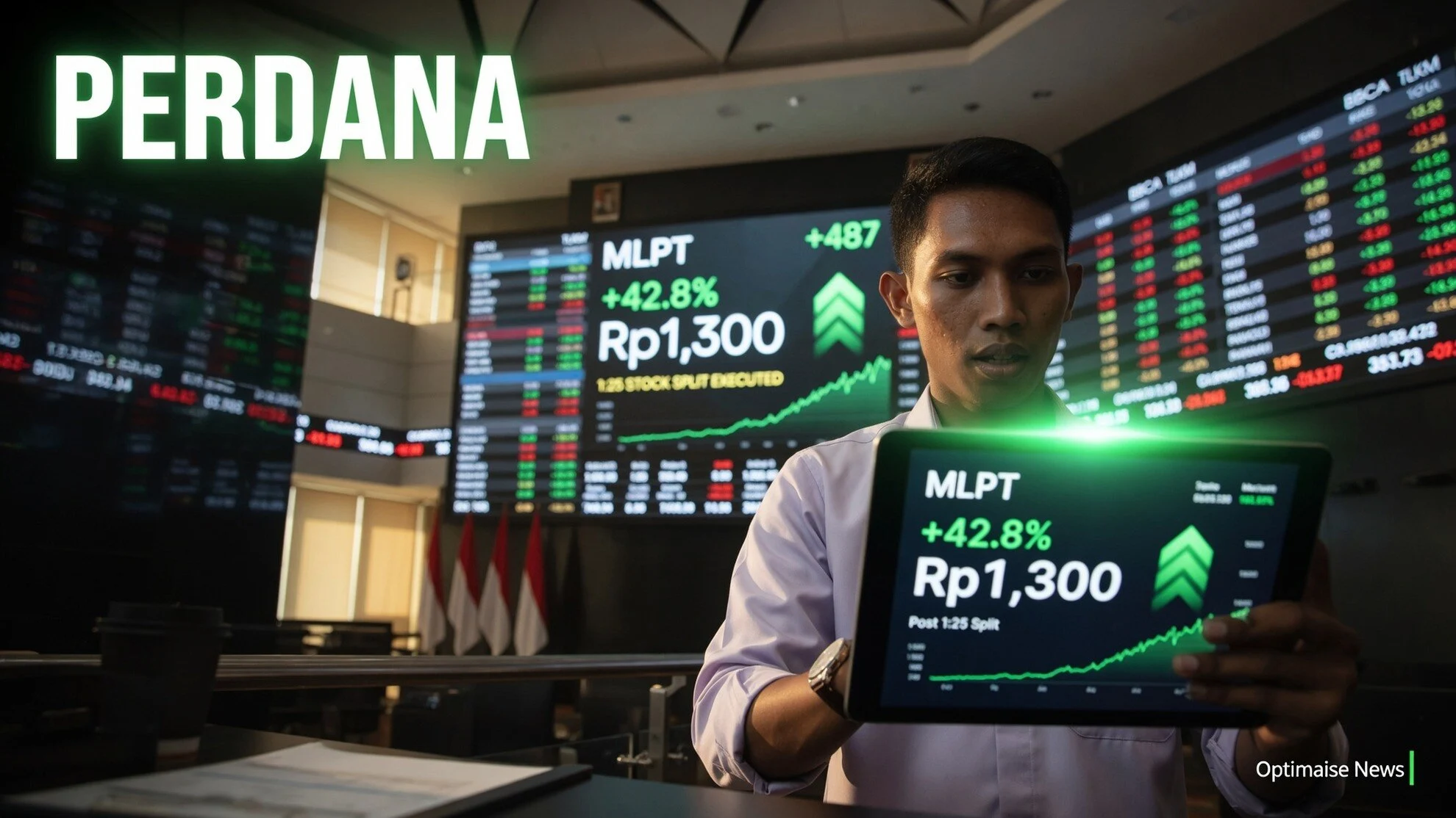 Multipolar Lonjak 25% ke Rp1.300 di Perdagangan Perdana