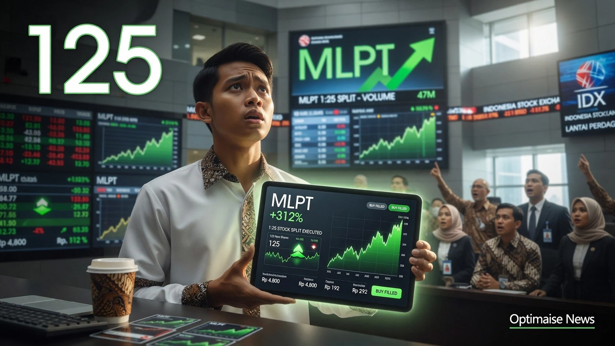 Multipolar Melonjak 25% ke Rp1.300 Usai Split 1:25