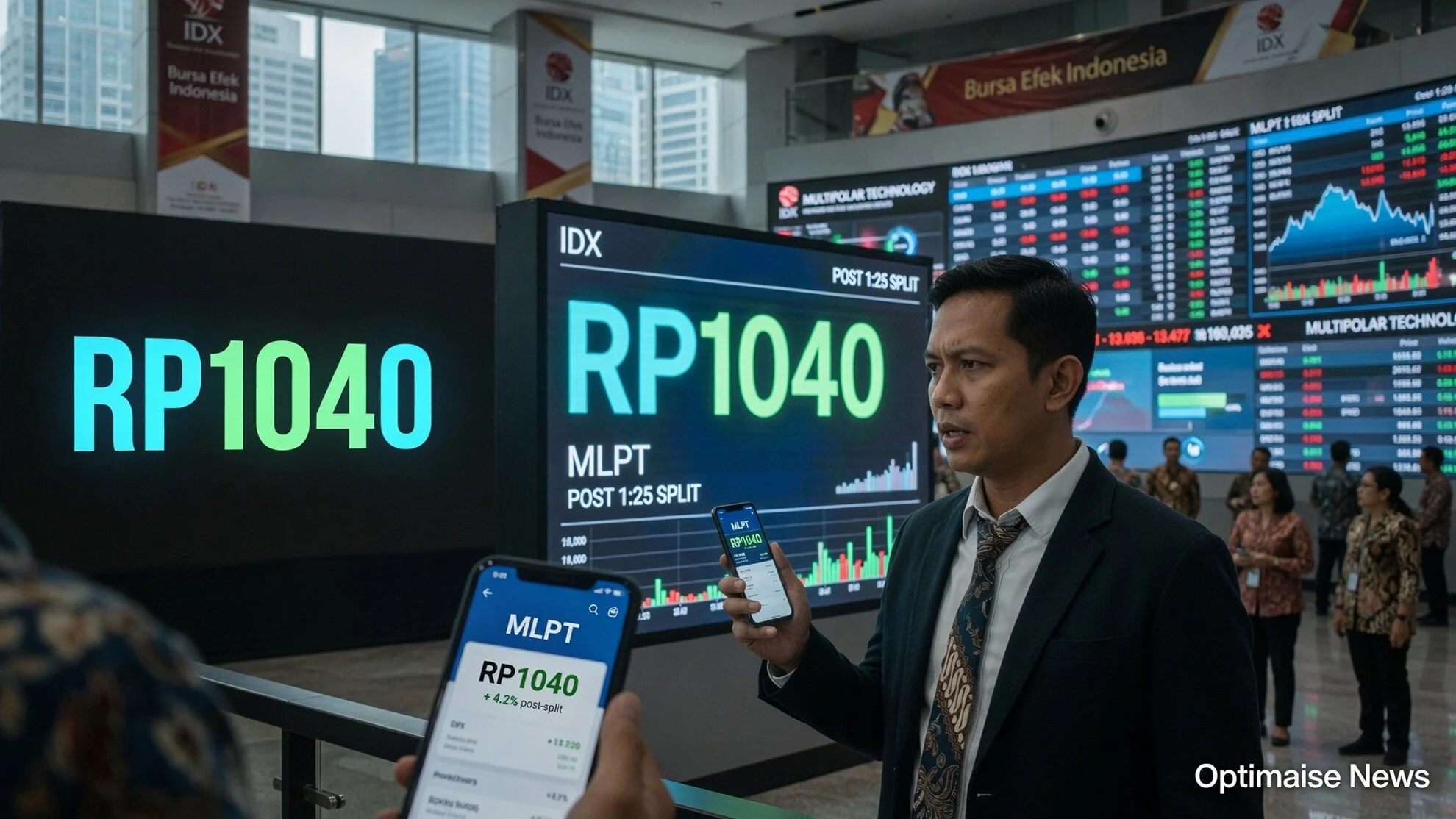 Multipolar Pecah Saham 1:25, Acuan Turun ke Rp1.040