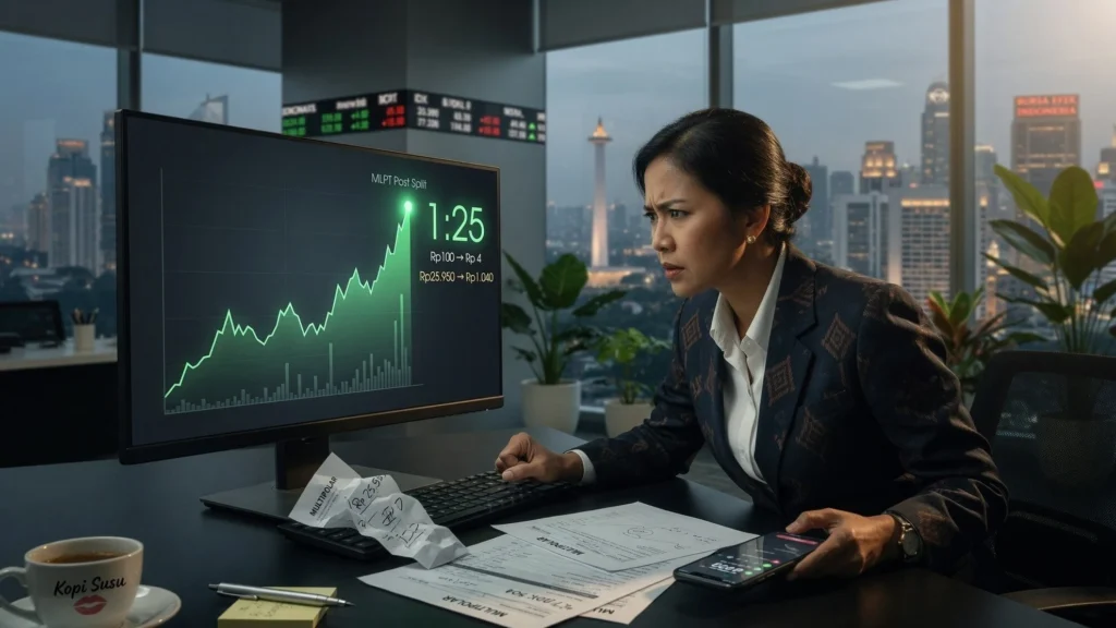 Lonjakan Jumlah Saham Setelah Rasio 1:25