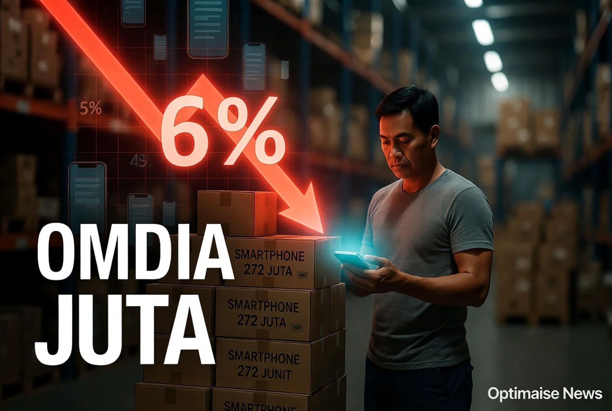 Omdia Ungkap Penurunan Smartphone Global 6% Q2 2026, Total 272 Juta