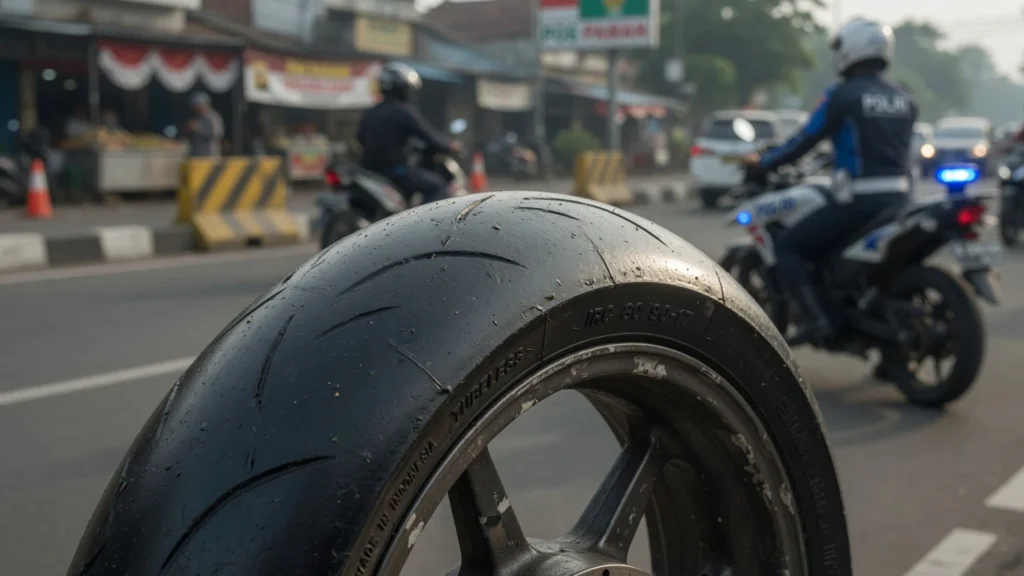 Sepeda Motor Pakai Ban Gundul Kena Tilang Rp dan Dasar Hukum Sebenarnya