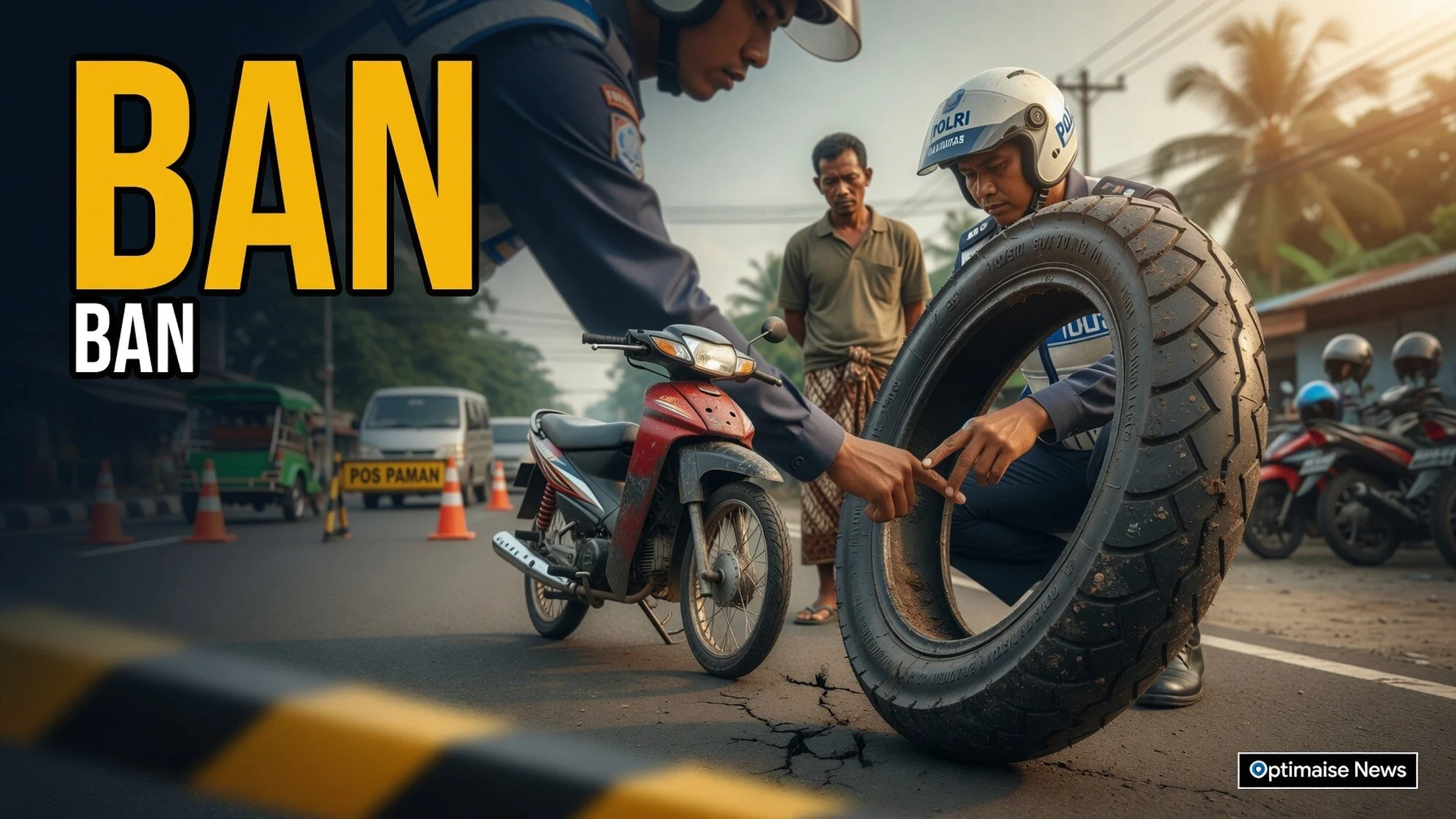POLRI Bantah Aturan Baru Denda Rp250 Ribu untuk Ban Motor Gundul
