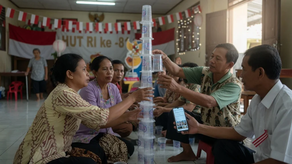 Menara Gelas Plastik: Fokus dan Ketelitian Sambil Duduk