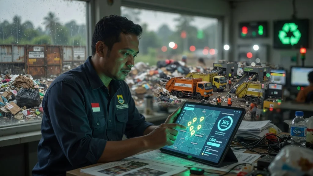 Kuota TPA Sarimukti Menyusut hingga Antrean Pengangkut Membeludak