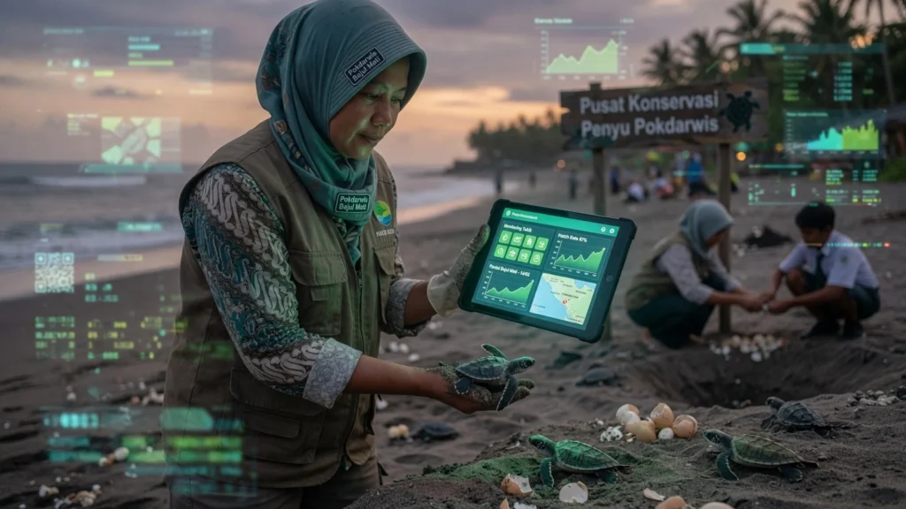 Dari Telur Menetas hingga Pelepasliaran Tukik Bersama Pengunjung