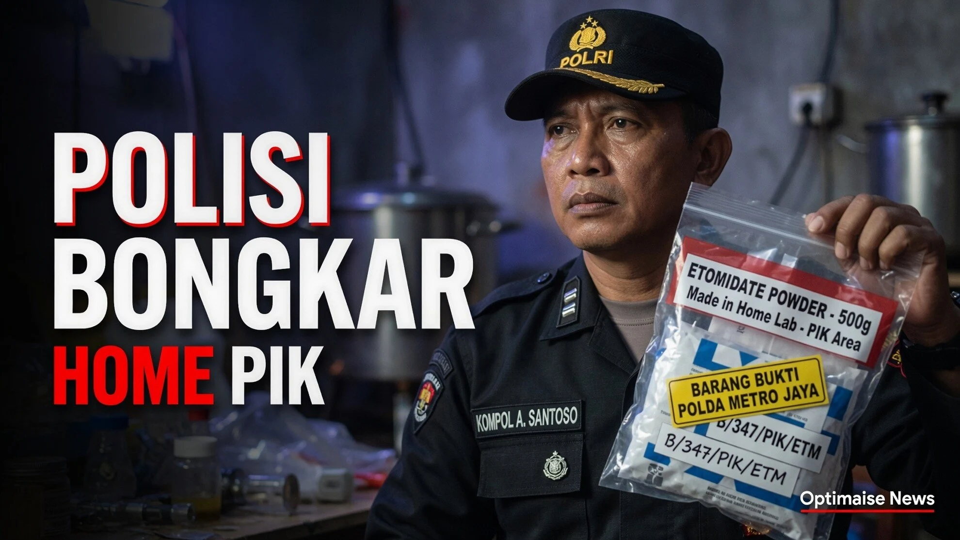 Polisi Bongkar Home Industry Etomidate di PIK, Tangkap WN