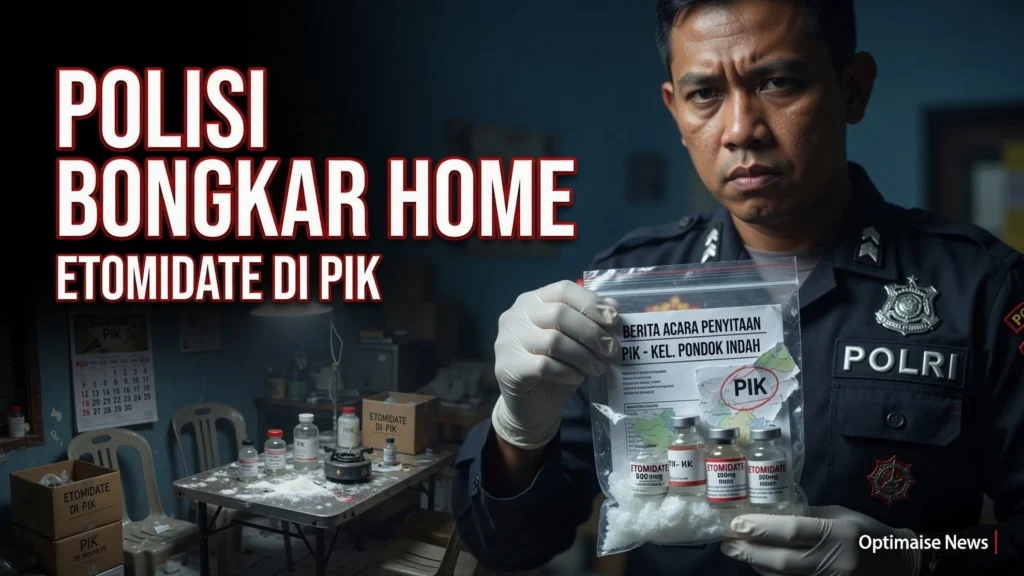 Polisi Bongkar Home Industry Etomidate di PIK, WN Singapura