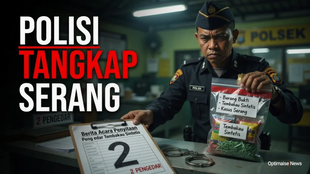 Polisi Tangkap 2 Pengedar Tembakau Sintetis di Serang Ciruas
