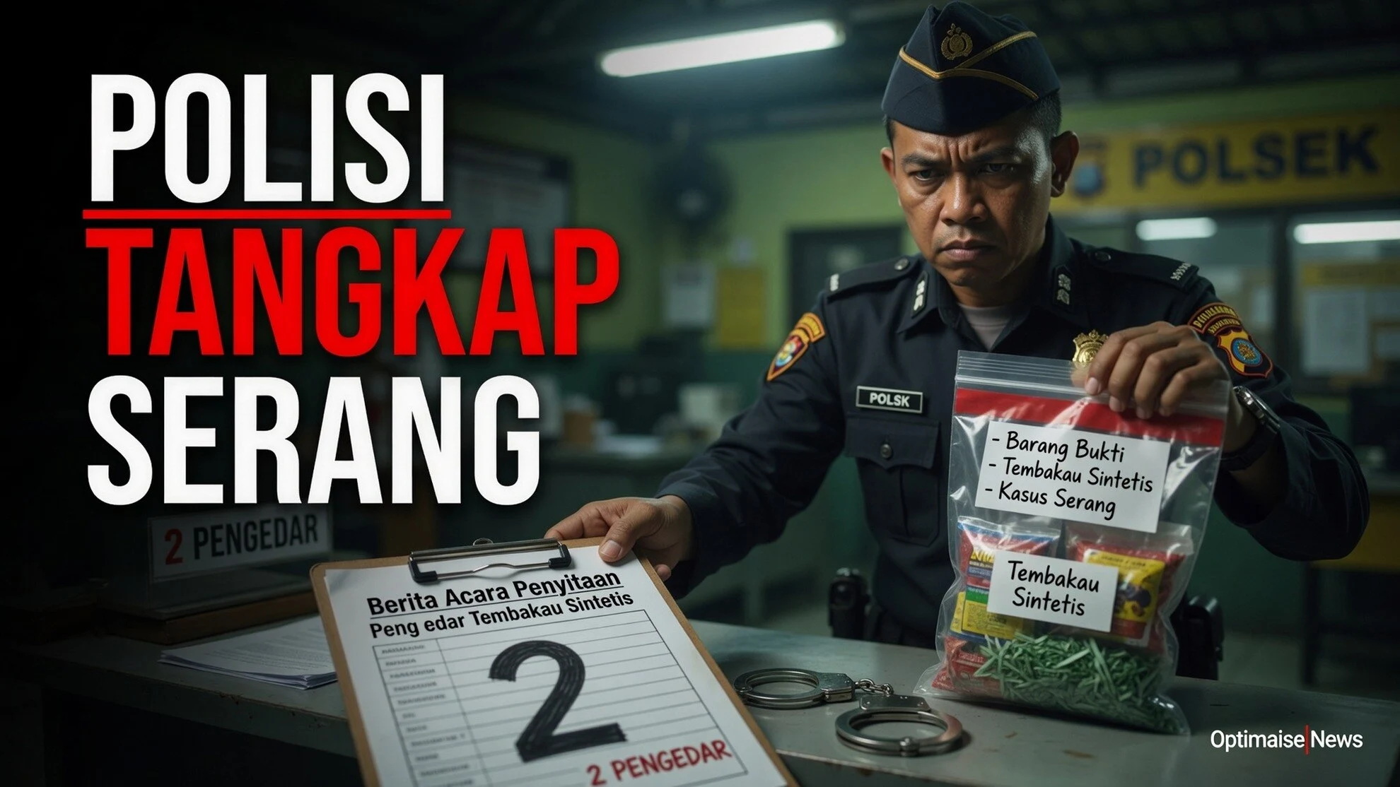 Polisi Tangkap 2 Pengedar Tembakau Sintetis di Serang Ciruas