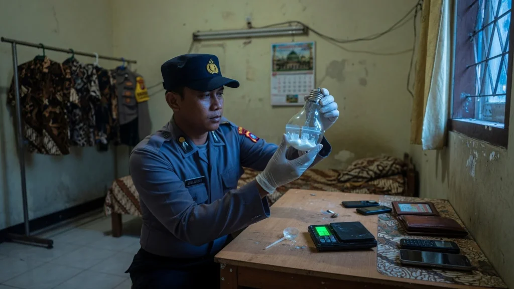 Bohlam di Meja Jadi Temuan Kunci Barang Bukti