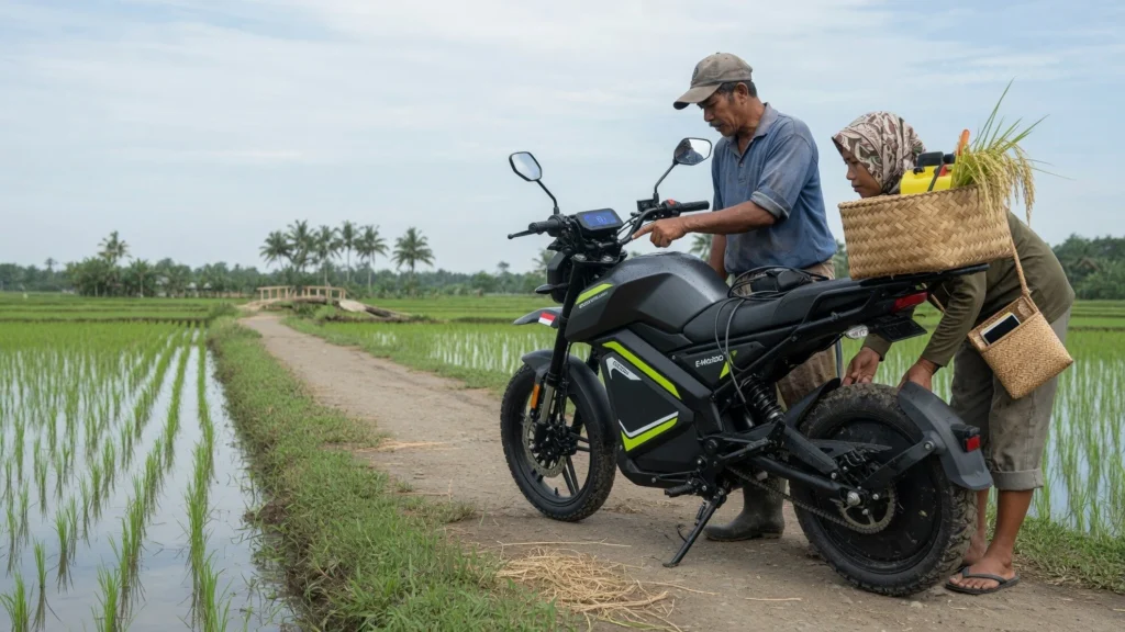 Petani diprioritaskan naik motor listrik