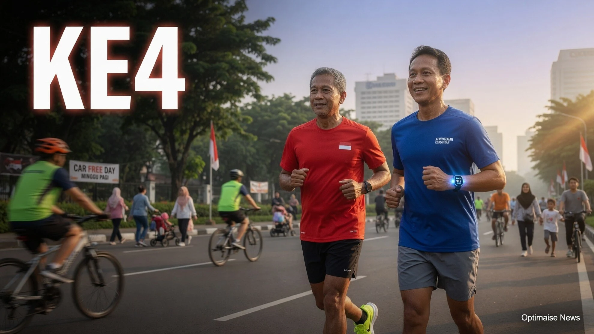 Pramono-Menkes Jogging di CFD Kuningan Ke-4