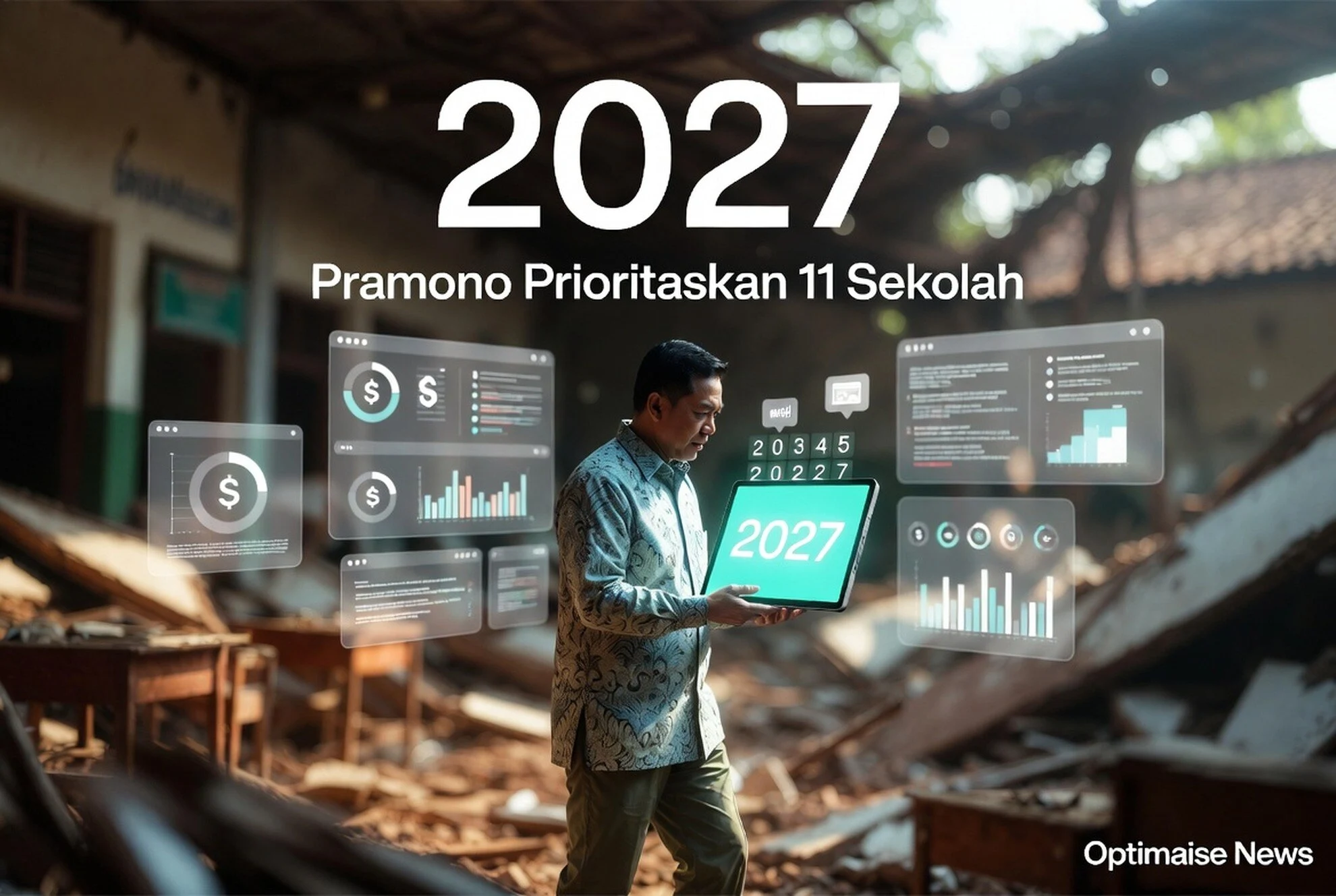Pramono Prioritaskan 11 Sekolah Rusak 2026, Sisanya Digeser ke 2027
