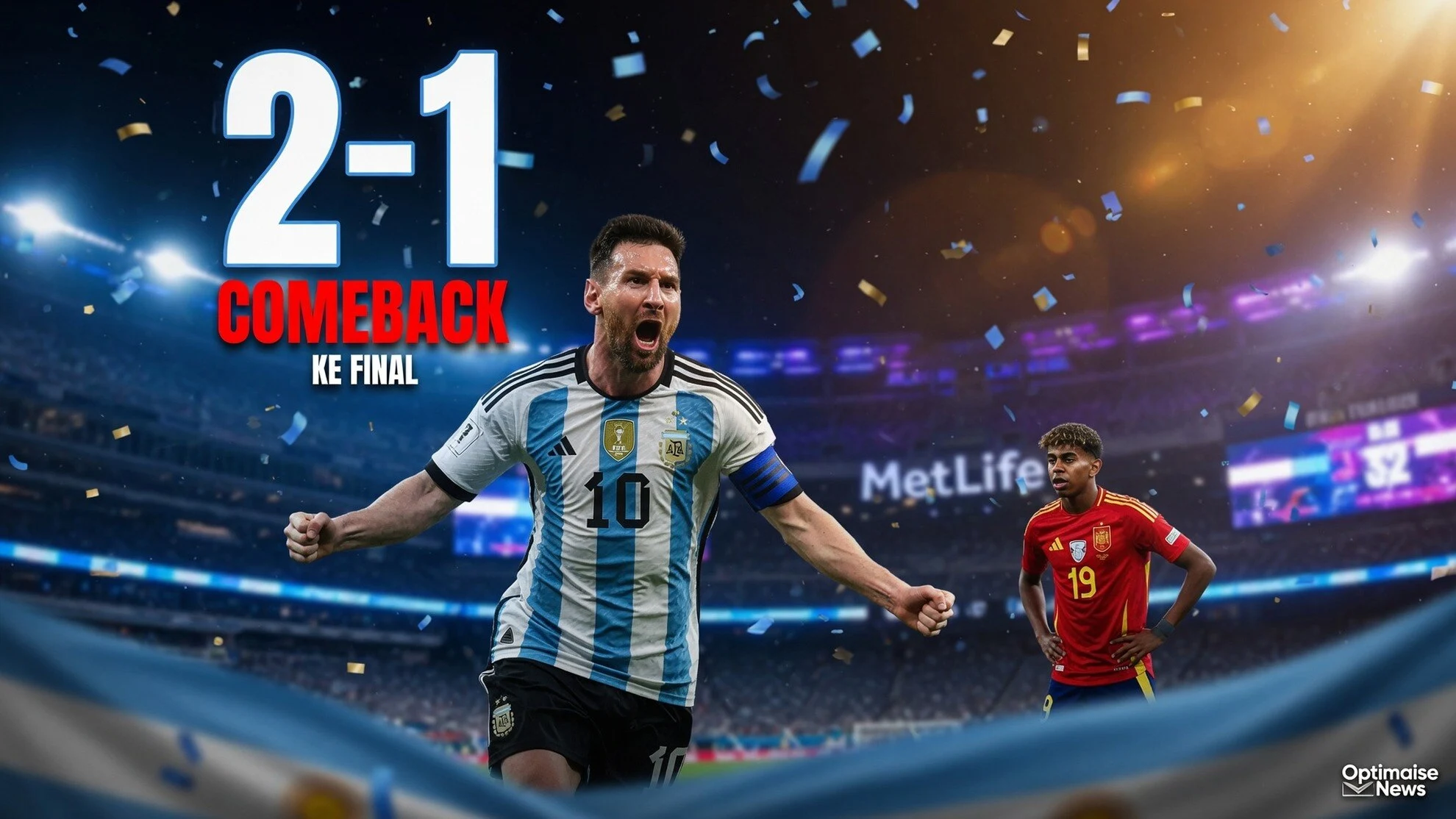 Prediksi spanyol vs argentina 2-1: Duel MetLife 2026