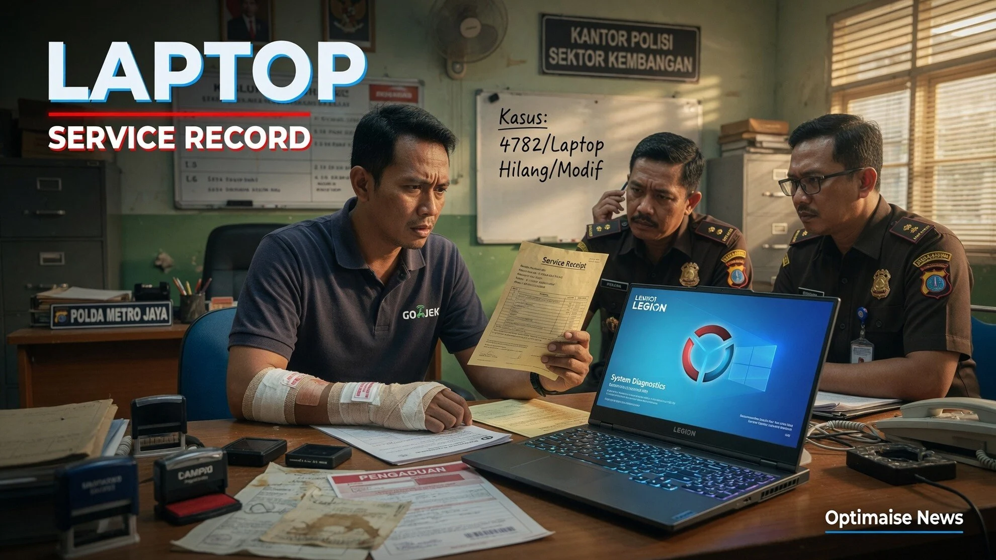 Pria Cengkareng Rekayasa Begal Laptop Lenovo Demi Hentikan Cicilan