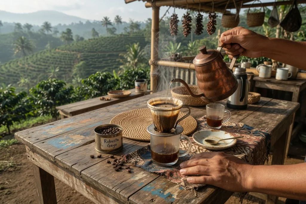 Bikin kopi dan kulineran melengkapi perjalanan singkat