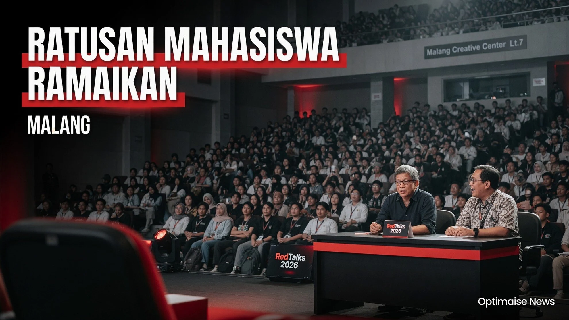 Ratusan Mahasiswa Ramaikan RedTalks 2026 Malang Bareng Rocky Gerung
