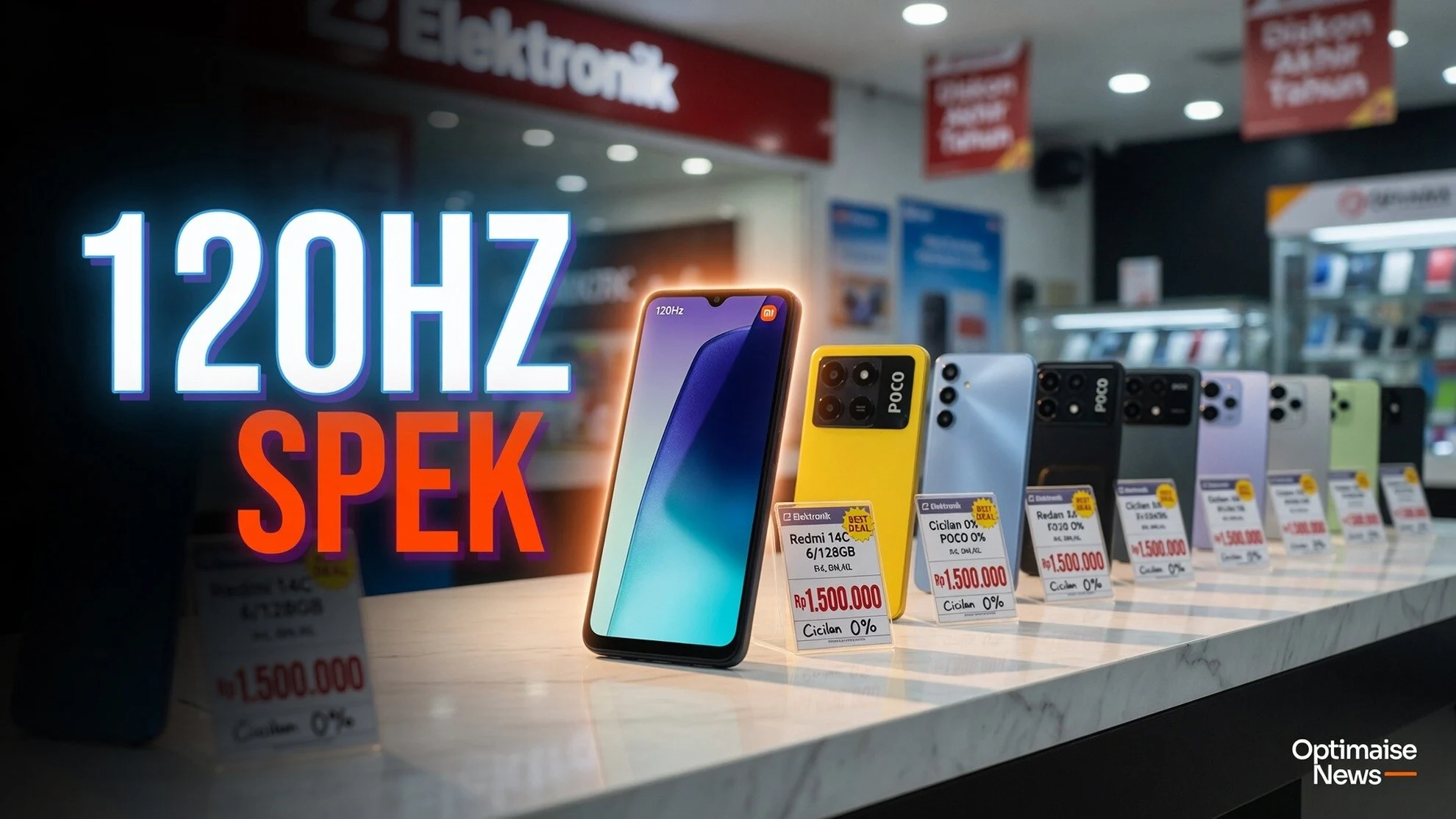 Redmi 14C Pimpin Spesifikasi HP 1 Jutaan dengan Layar 120Hz