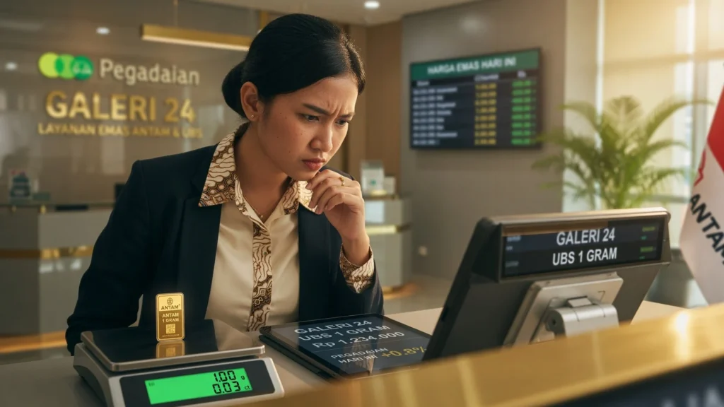 Daftar harga batangan dari 0,5 gram sampai 1 kilogram