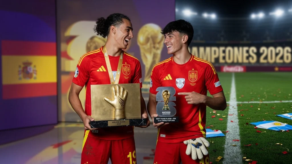 Kiper dan bek muda La Roja rebut penghargaan khusus