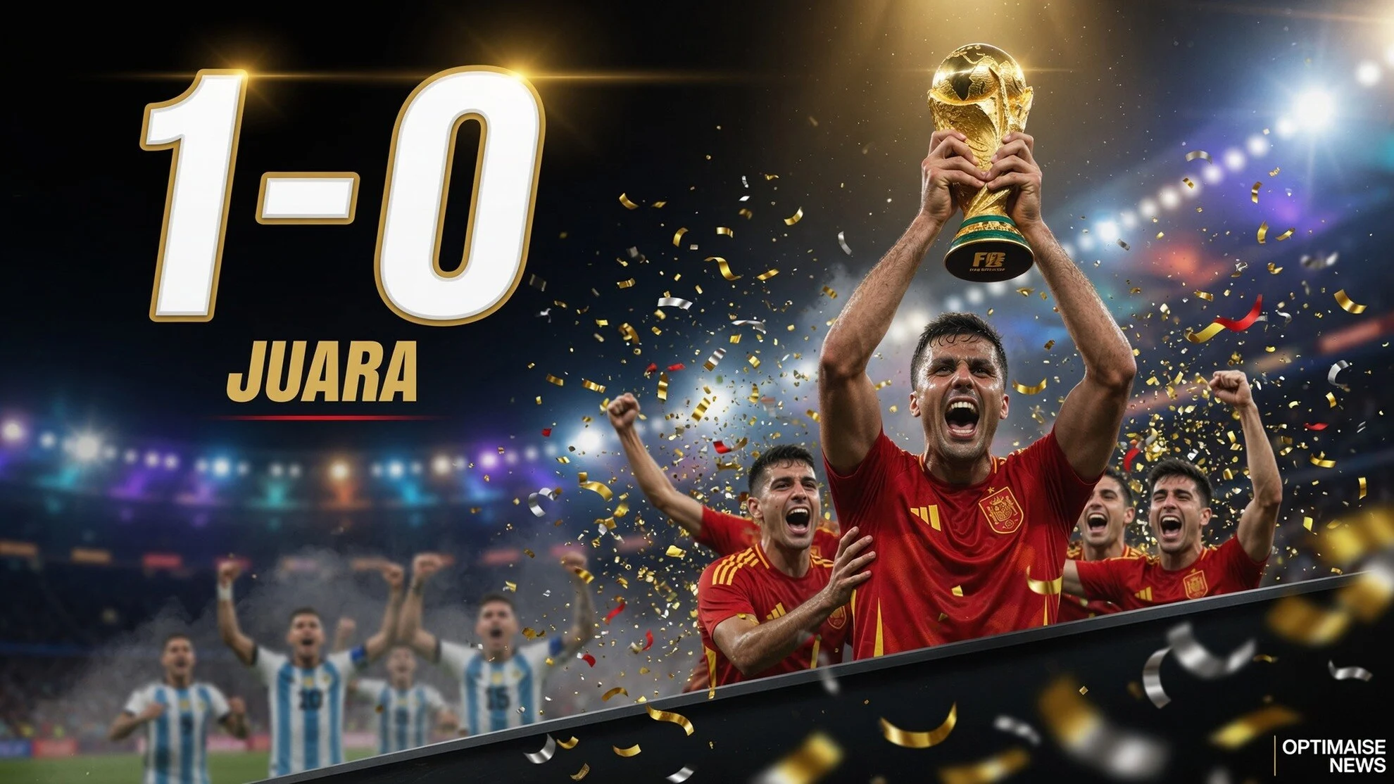 Rodri Sabet Bola Emas, Spanyol Juara Dunia 1-0