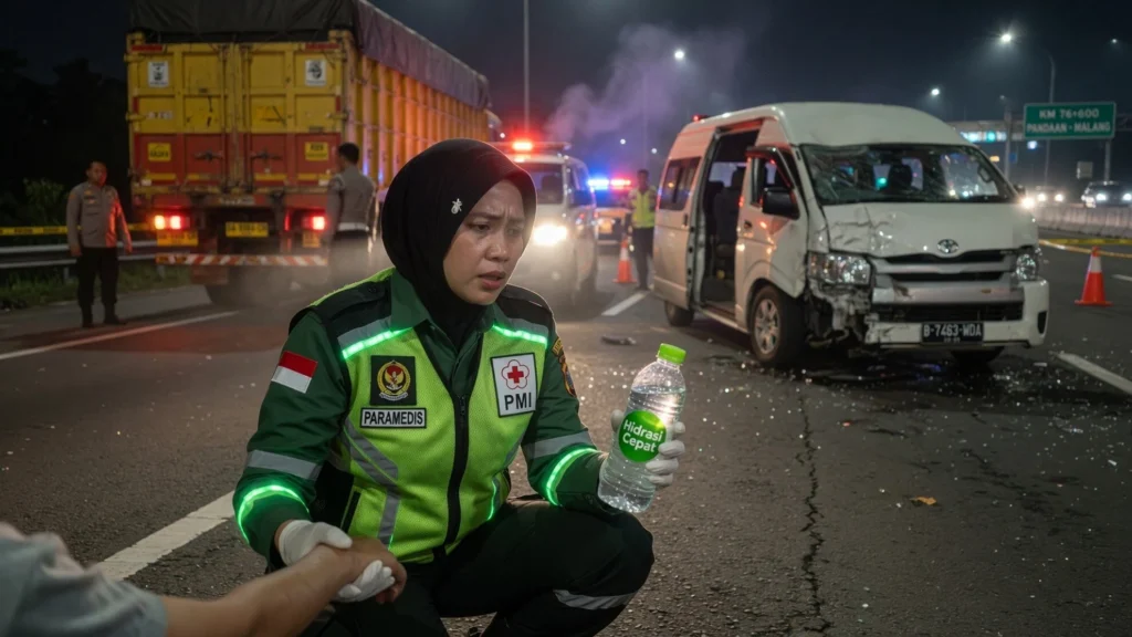 Kerusakan Parah Bodi Hiace dan Respons Medis di Tempat