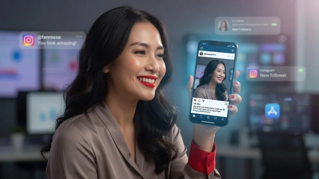 Formula Visual: Riasan Ringan Bertemu Aksen Merah Bold