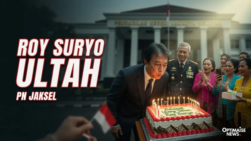 Roy Suryo Ultah 58 di PN Jaksel: Kue Pertama untuk Oegroseno
