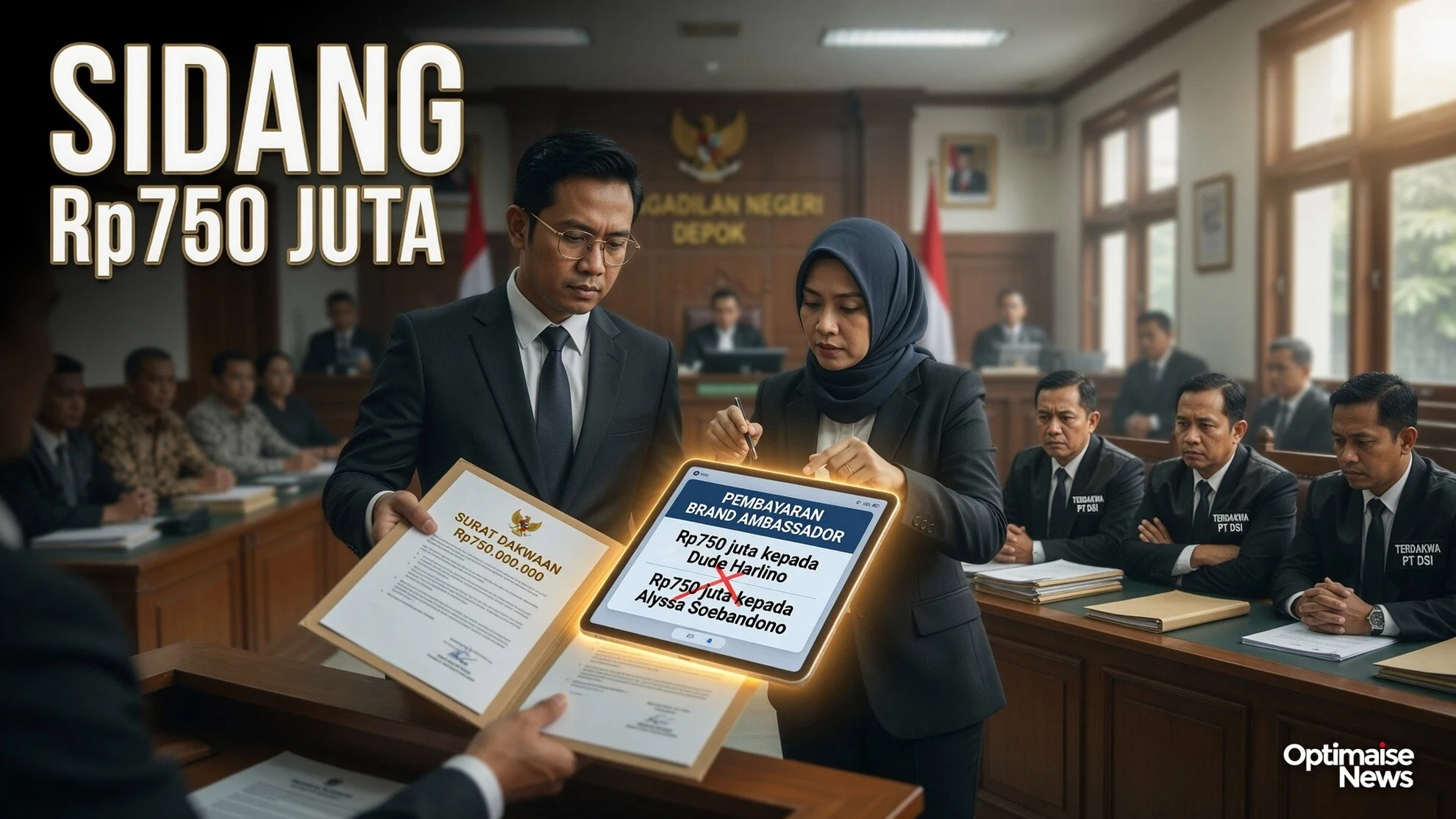 Rp750 Juta BA Dude-Alyssa Disamarkan sebagai Lender di Sidang DSI