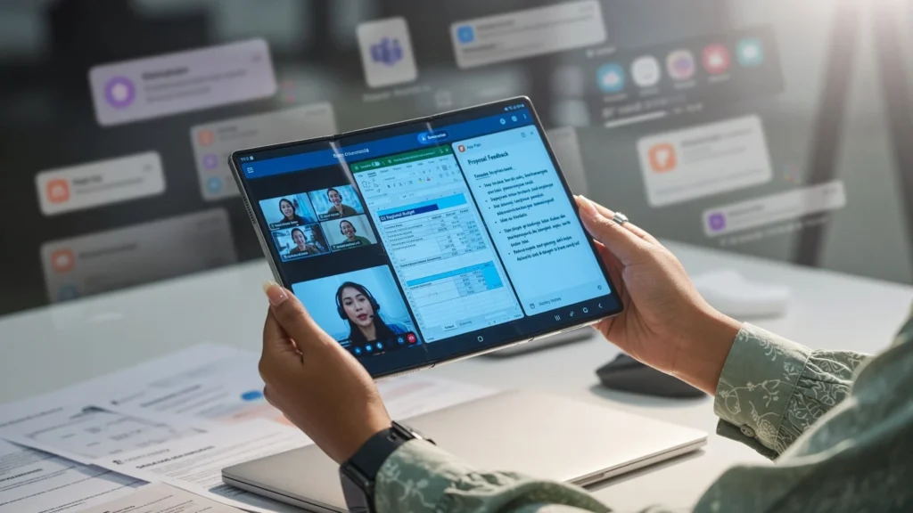 Multi Window dan App Pair: Alur Teams–Excel–Notes Sekaligus
