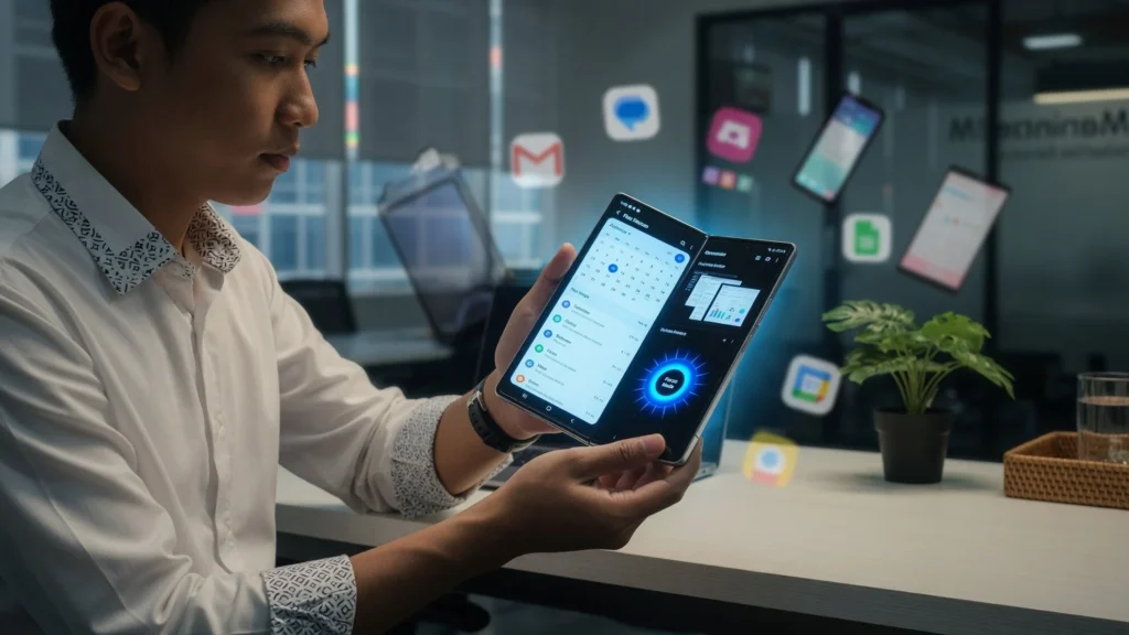 Layar Ganda Adaptif untuk Multitasking Harian