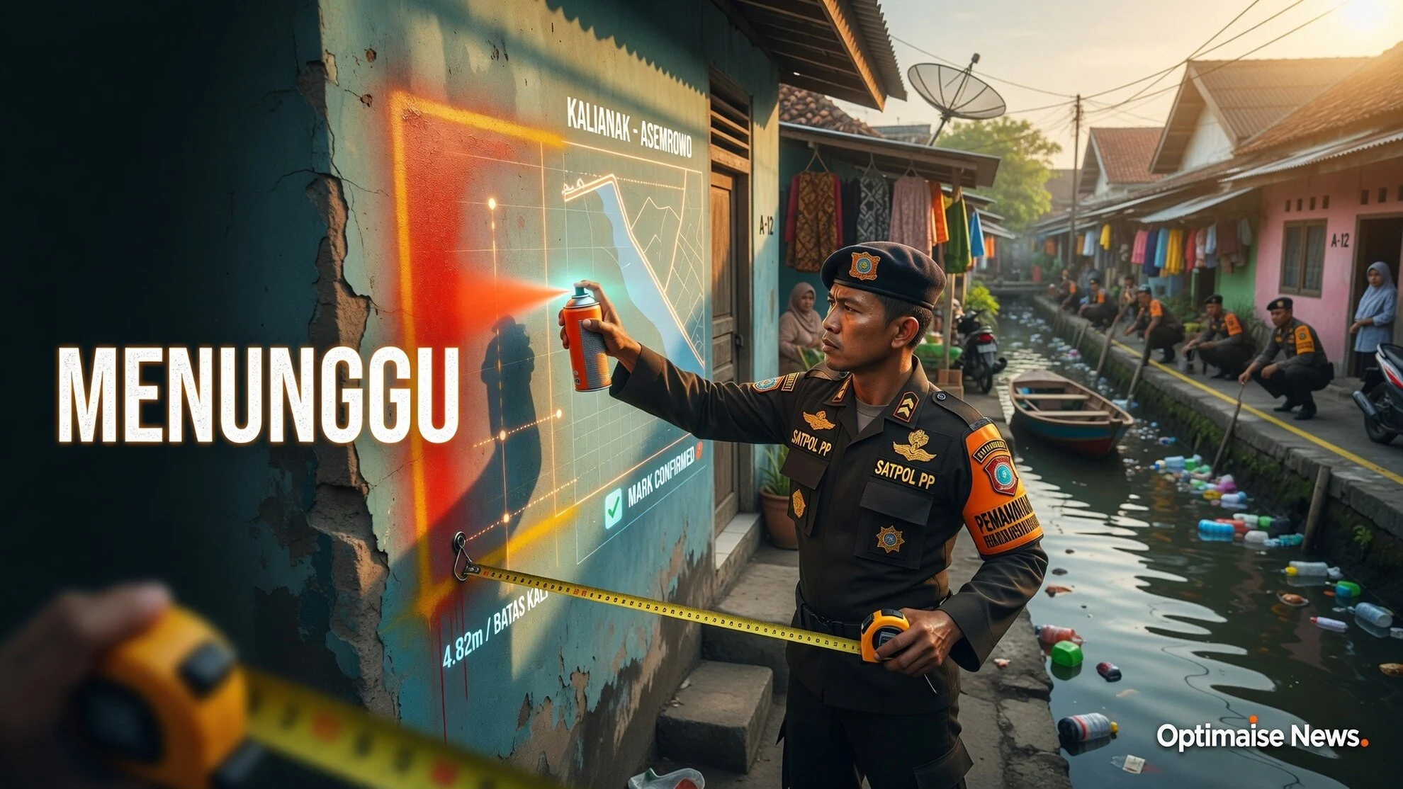 Satpol PP Tandai 70 Bangunan Asemrowo, 35 SHM Menunggu BPN