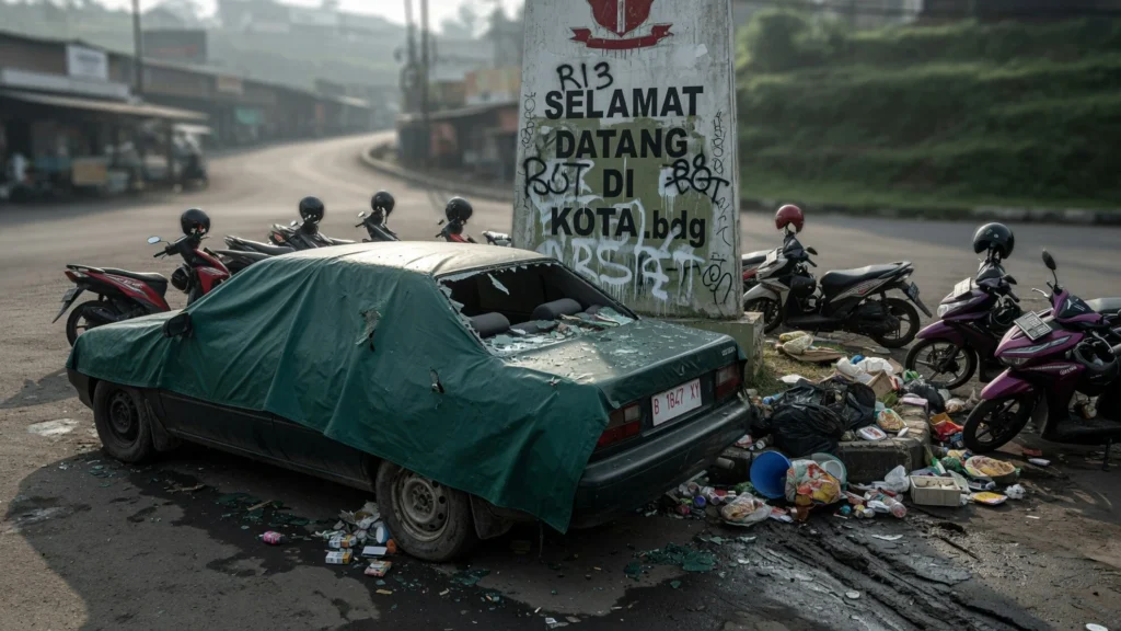 Keluhan Pengguna Jalan soal Parkir Liar serta Sampah Ilegal