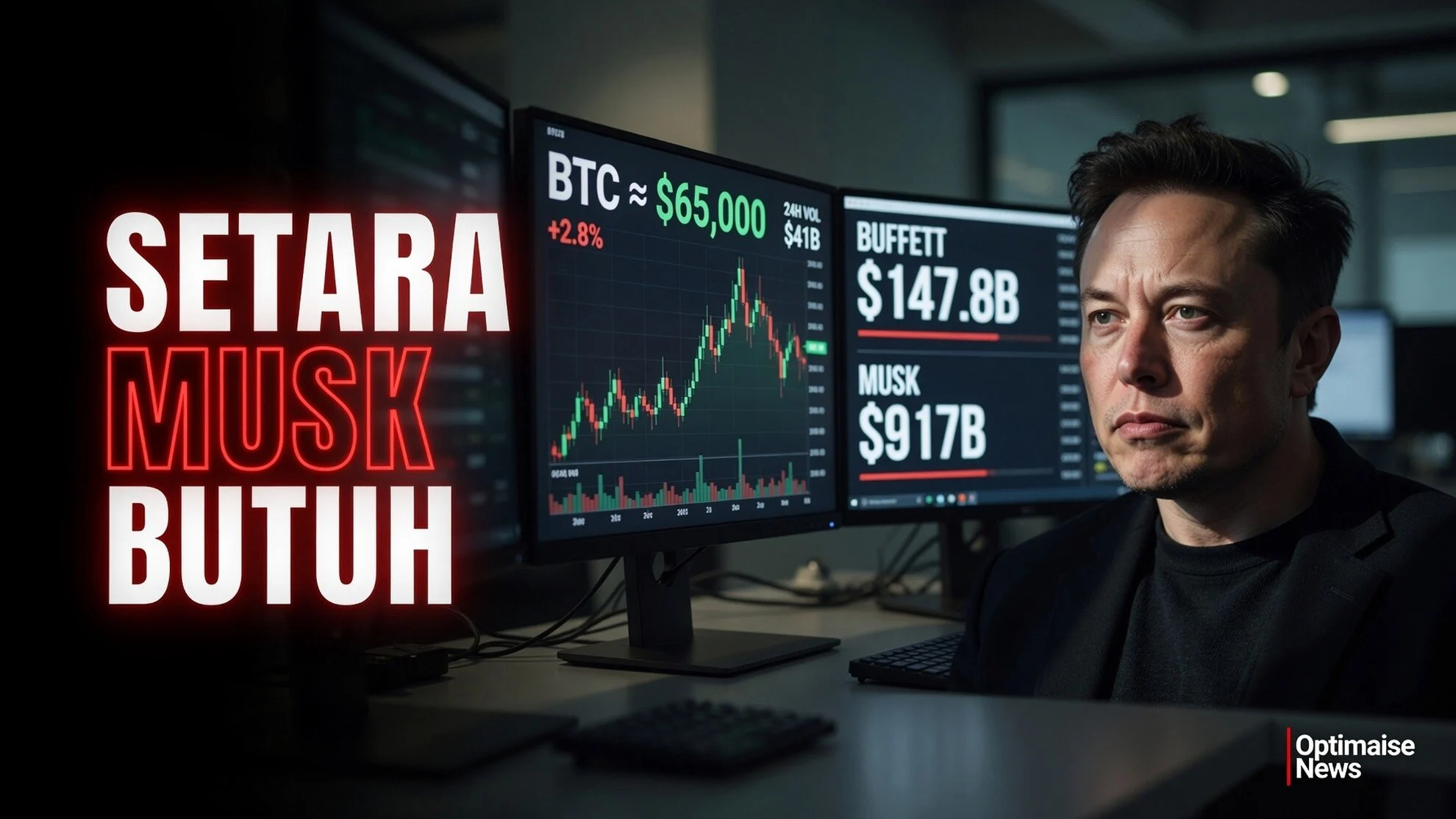 Setara Musk Butuh 14,3 Juta BTC di Harga US$65.000