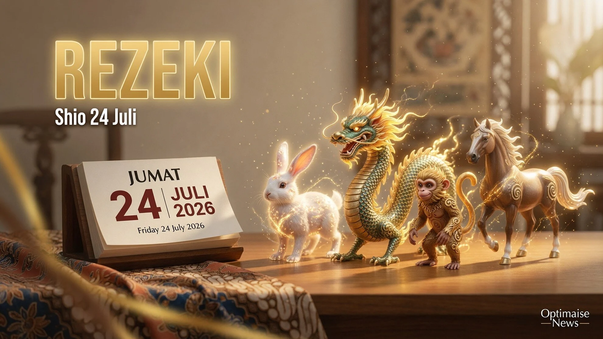 Shio Hari Ini 24 Juli 2026, Empat Shio Raih Peluang Karier dan Rezeki