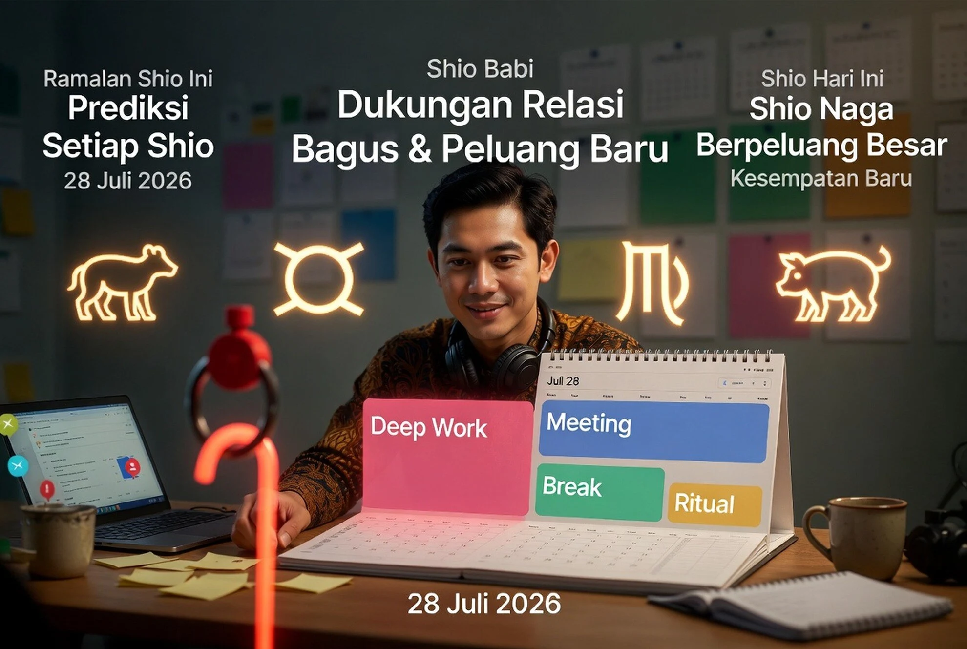 Shio Hari Ini 28 Juli 2026 Bawa Banjir Rezeki buat Naga Monyet Babi