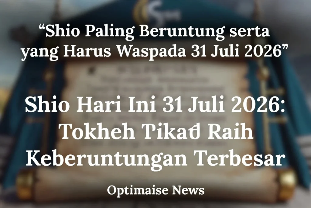Shio Paling Beruntung serta yang Harus Waspada 31 Juli 2026