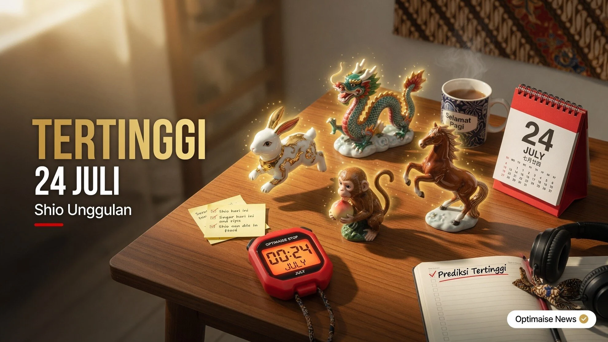 Shio hari ini 24 Juli 2026: Kelinci Naga Monyet Kuda Ambil Keputusan