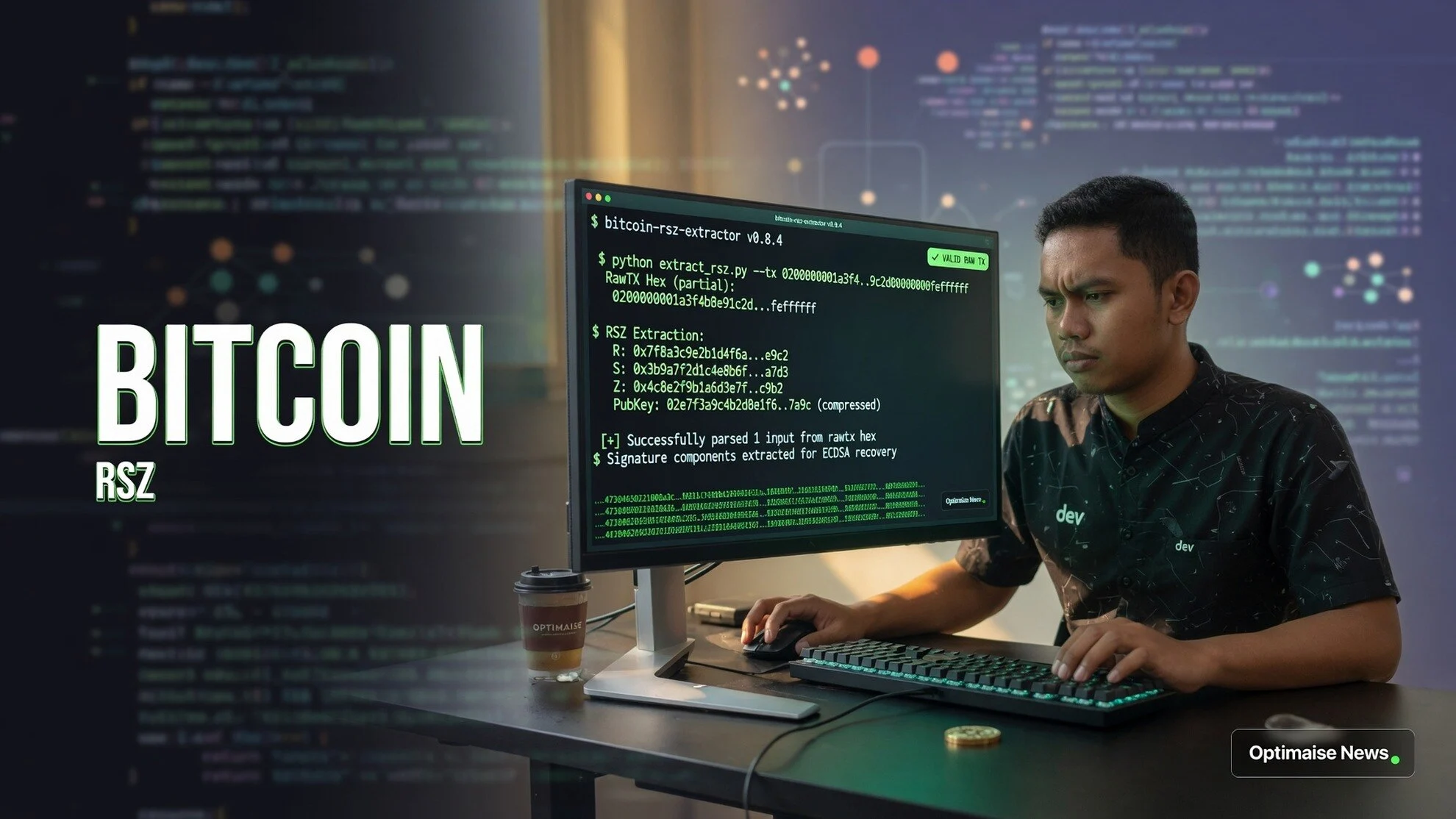 Skrip rsz Ambil R S Z ECDSA dari Transaksi Bitcoin