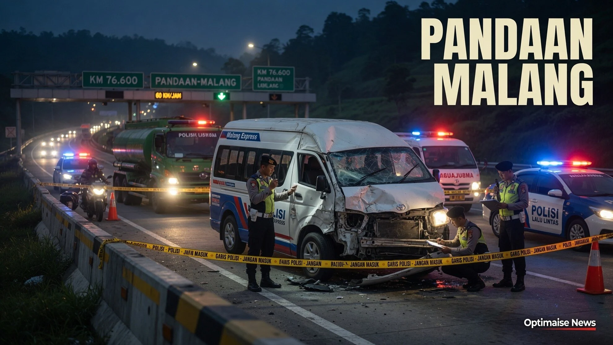 Sopir Hiace Gagal Jaga Jarak di Tol Pandaan-Malang