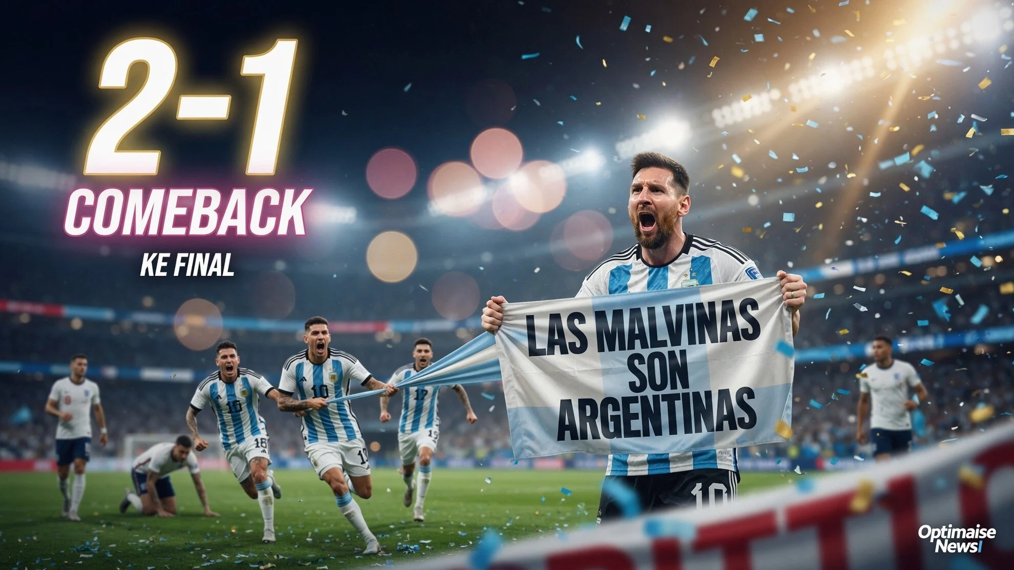 Spanduk Malvinas Usai 2-1: AS Bela Pemain, London Gugat FIFA