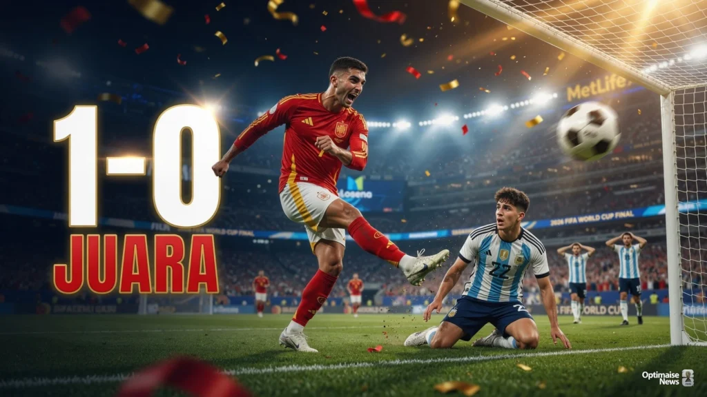 Spanyol Juara Dunia 2026 Usai Manfaatkan Blunder Simeone 1-0