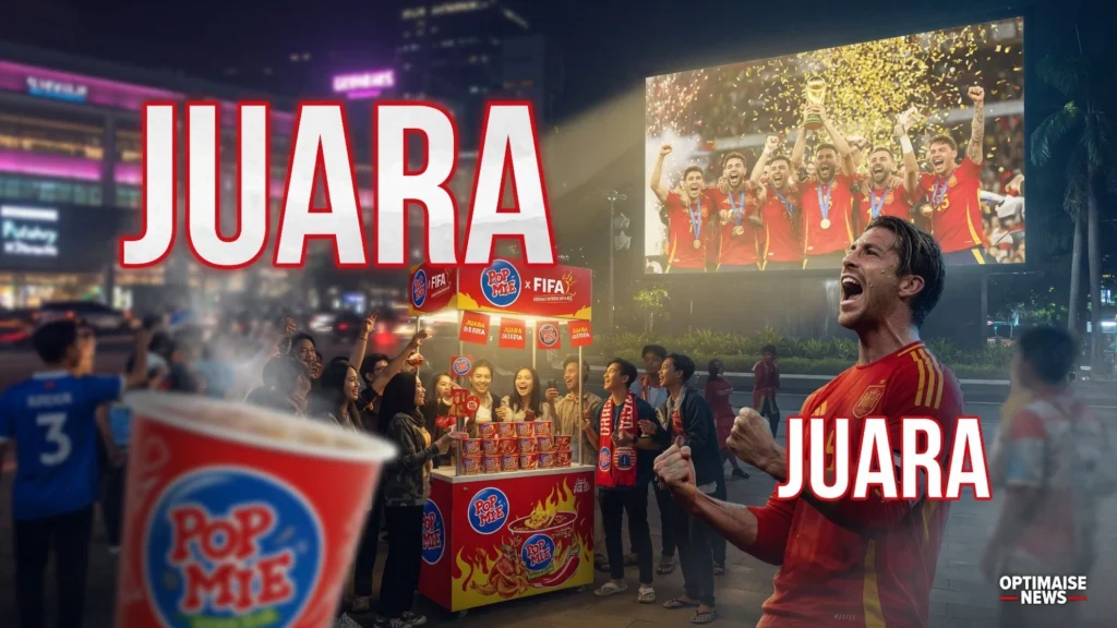 Spanyol Juara & Pop Mie Rayakan Raih Juara 1