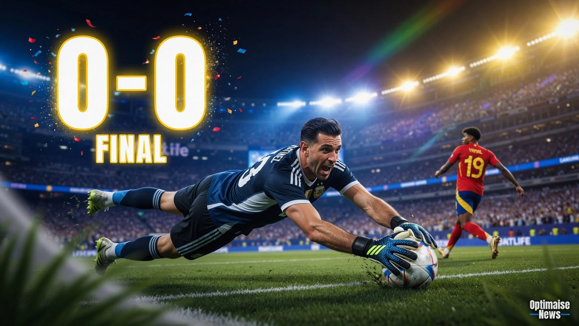 Spanyol vs Argentina 0-0: Martinez Bendung Final MetLife